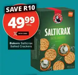 Checkers Bakers Salticrax Salted Crackers offer