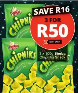 Checkers Simba Chipniks Snack offer