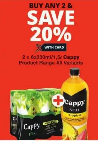 Checkers Cappy Product Range All Variants offer