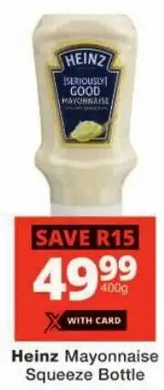 Checkers Heinz Mayonnaise Squeeze Bottle offer