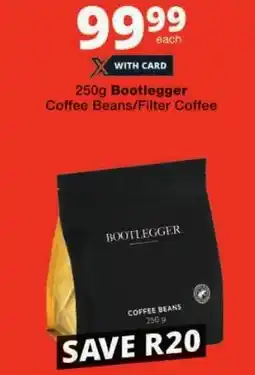Checkers Bootlegger Coffee Beans/ Filter Coffee offer