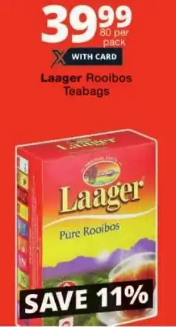 Checkers Laager Rooibos Teabags offer