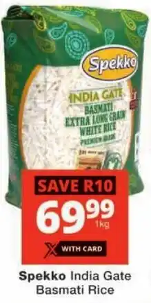Checkers Spekko India Gate Basmati Rice offer