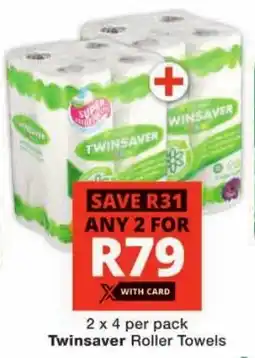 Checkers Twinsaver Roller Towels offer