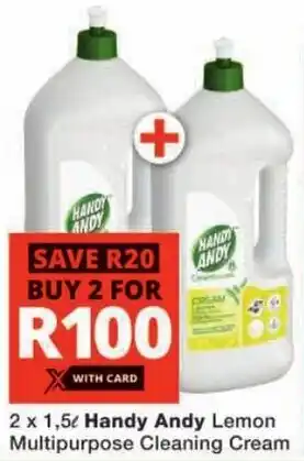 Checkers Handy Andy Lemon Multipurpose Cleaning Cream offer