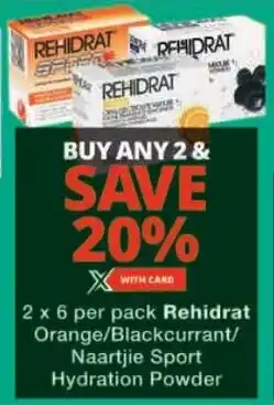 Rehidrat Orange/ Blackcurrant/ Naartjie Sport Hydration Powder