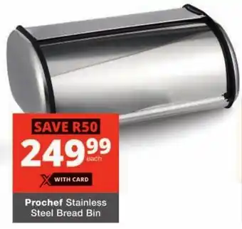 Checkers Prochef Stainless Steel Bread Bin offer
