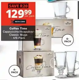 Checkers Coffee Time Cappuccino/ Acapulco/ Classic Mugs offer