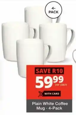 Checkers Plain White Coffee Mug offer