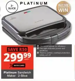 Checkers Platinum Sandwich Maker offer