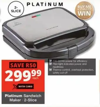 Checkers Platinum Sandwich Maker offer