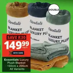 Checkers Essentials Luxury Plush Blanket offer