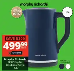 Checkers Morphy Richards 360° Digital Cordless Kettle offer