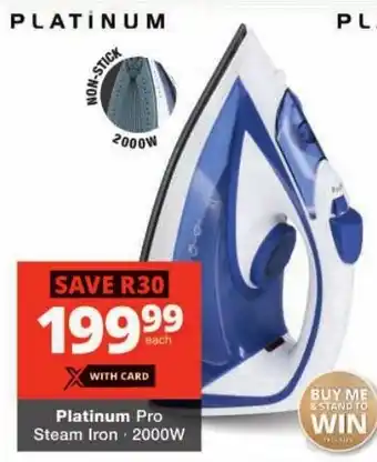 Checkers Platinum Pro Steam Iron offer