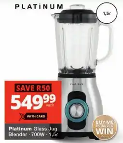 Checkers Platinum Glass Jug Blender offer
