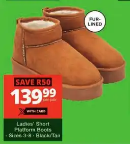 Checkers Ladies' Short Platform Boots offer