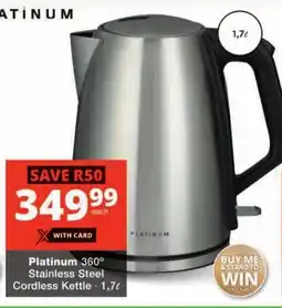 Checkers Platinum 360° Stainless Steel Cordless Kettle offer