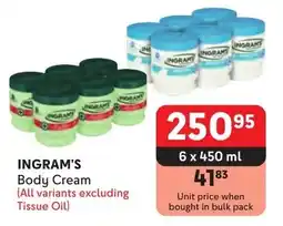 Makro INGRAM'S Body Cream offer