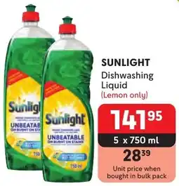 Makro SUNLIGHT Dishwashing Liquid offer