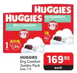 Makro HUGGIES Dry Comfort Jumbo Pack offer