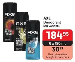 Makro AXE Deodorant offer