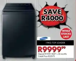 Beares Samsung top loader offer