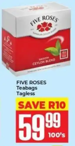 Elite Power Trade Cash & Carry FIVE ROSES Teabags Tagless offer