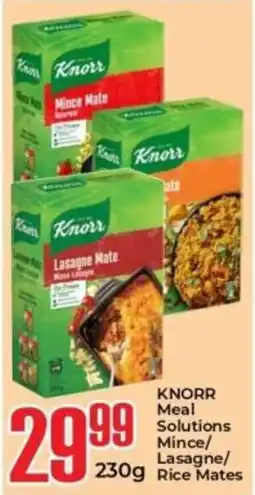 Elite Power Trade Cash & Carry KNORR Meal Solutions Mince/ Lasagne/ Rice Mates offer