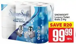 Elite Power Trade Cash & Carry SNOWSOFT Luxury Toilet Rolls 2 Ply offer