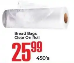Elite Power Trade Cash & Carry Bread Bags Clear On Roll offer