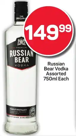 Pick n Pay Russian Bear Vodka Assorted offer