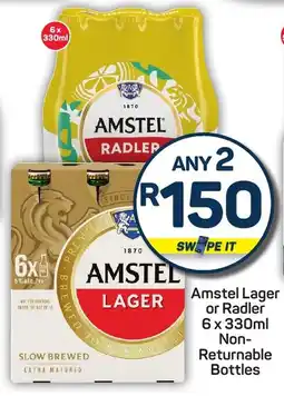 Pick n Pay Amstel Lager or Radler Non-Returnable Bottles offer