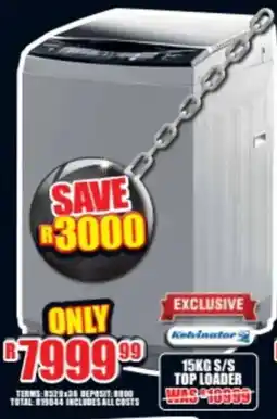 Lewis Kelvinator s/s top loader offer