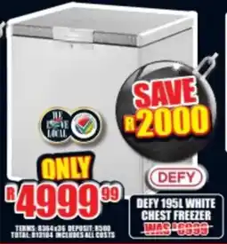 Lewis Defy white chest freezer offer