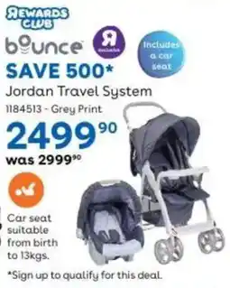 BabiersRUs Bounce Jordan Travel System offer