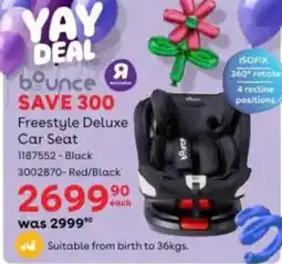 BabiersRUs Bounce Freestyle Deluxe Car Seat offer