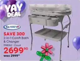 BabiersRUs Bambino 2-In-1 Comfi Bath & Changer offer