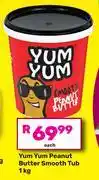Game Yum Yum Peanut Butter Smooth Tub-1Kg Each offer