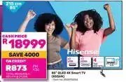 Game Hisense 85 (216cm) QLED 4K Smart TV 85Q6N offer