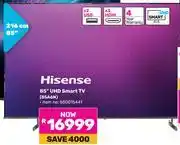 Game Hisense 85 (216cm) UHD Smart TV 85A6N offer