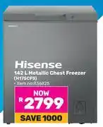 Game Hisense 142L Metallic Chest Freezer (H175CFS) offer