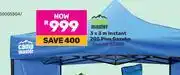 Game Camo Master 3x3m Instant 205 Plus Gazebo offer