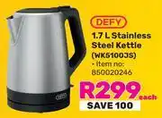 Game Defy 1.7L Stainless Steel Kettle (WK5100JS) offer