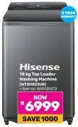 Game Hisense 18KG Top Loader Washing Machine (WT3I1823UB) offer