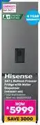 Game Hisense 347L Bottom Freezer Fridge with Water Dispenser (H450BIT-WD) offer