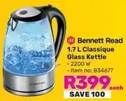 Game Bennett Read 1.7L Classique Glass Kettle 2200W offer