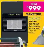 Game CADAC 3 panel Roll About Gas Heater (943-Black) offer