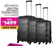 Game Travelwize Onyx 3 Piece ABS Travel Set Champagne OR Navy offer