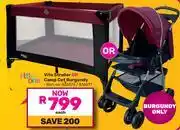 Game Little One Vito Stroller or Camp Cot Burgandy offer