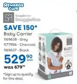 BabiersRUs Snuggletime Baby Carrier offer